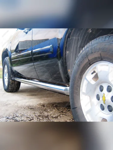 Пороги труба SLITKOFF Chevrolet Tahoe  GMT900 (2006-2013) 5 дв.