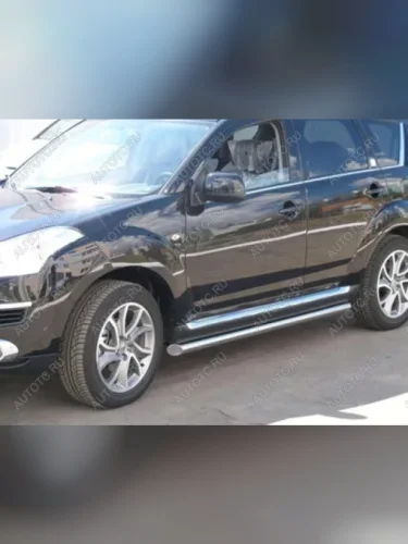 Пороги труба SLITKOFF CITROEN C-crosser (2007-2012)