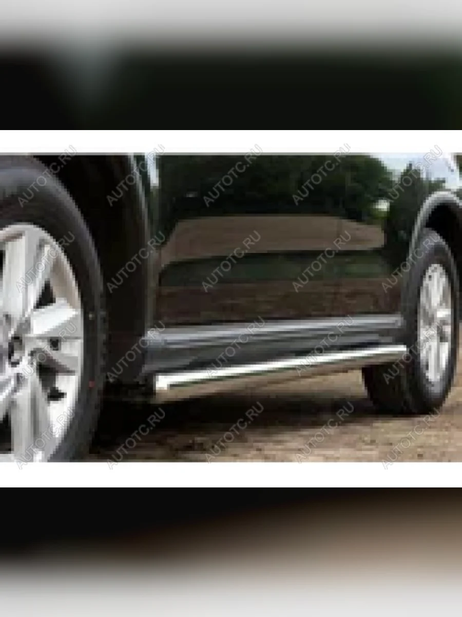 Пороги труба SLITKOFF CITROEN C-crosser (2007-2012) (d76 мм)  в Перми Пермском крае