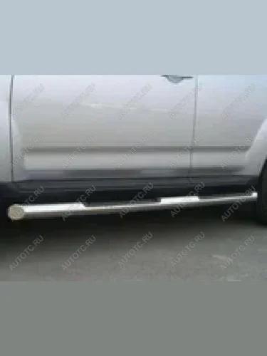 Пороги труба с накладками SLITKOFF CITROEN C-crosser (2007-2012)