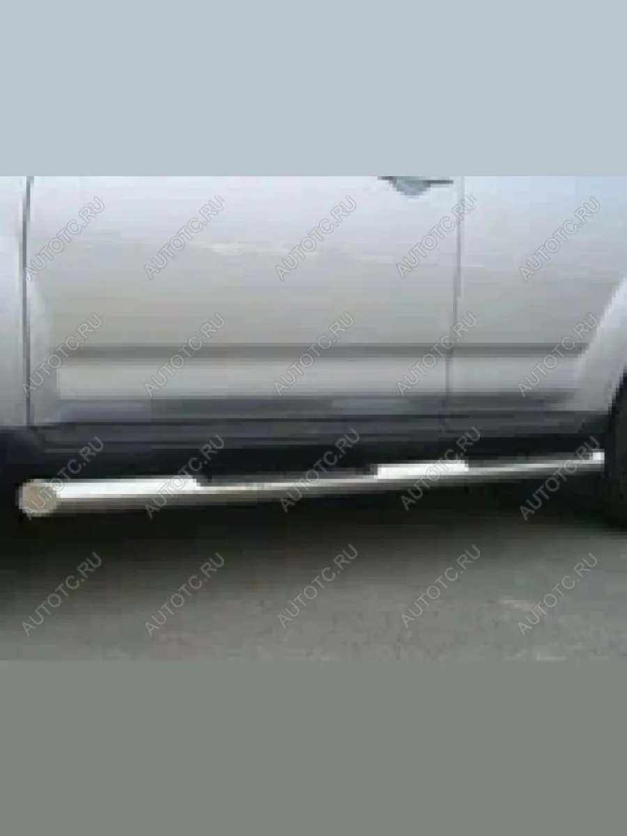 Пороги труба с накладками SLITKOFF CITROEN C-crosser (2007-2012) (d76 мм)  в Перми Пермском крае