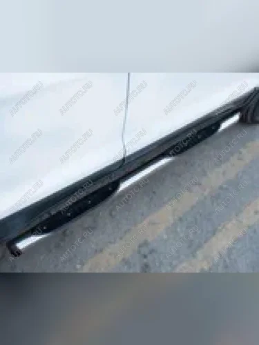 Пороги труба с накладками SLITKOFF CITROEN C-crosser (2007-2012)