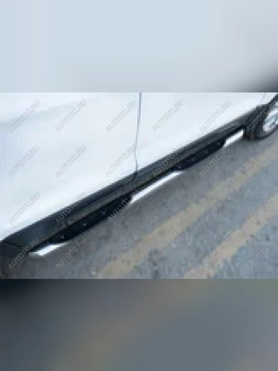 Пороги труба с накладками SLITKOFF Ford EcoSport дорестайлинг (2013-2019) (d76 мм)  в Перми Пермском крае