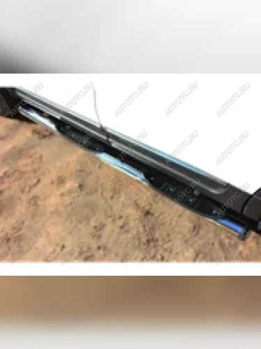 Пороги труба с накладкой SLITKOFF Ford Explorer  U502 (2010-2016) дорестайлинг