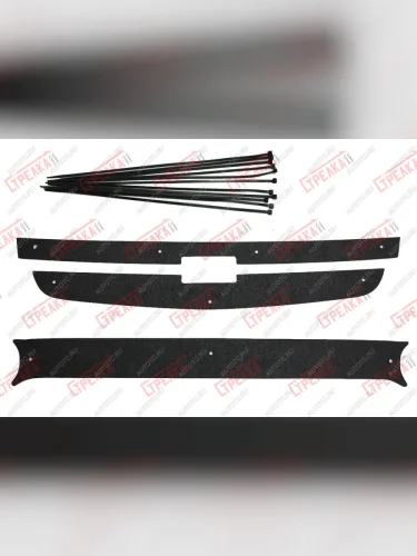 Зимняя заглушка решетки радиатора (3 части)(GLC GLS) Стрелка11 (черная) Chevrolet Niva 2123 рестайлинг (2009-2020)