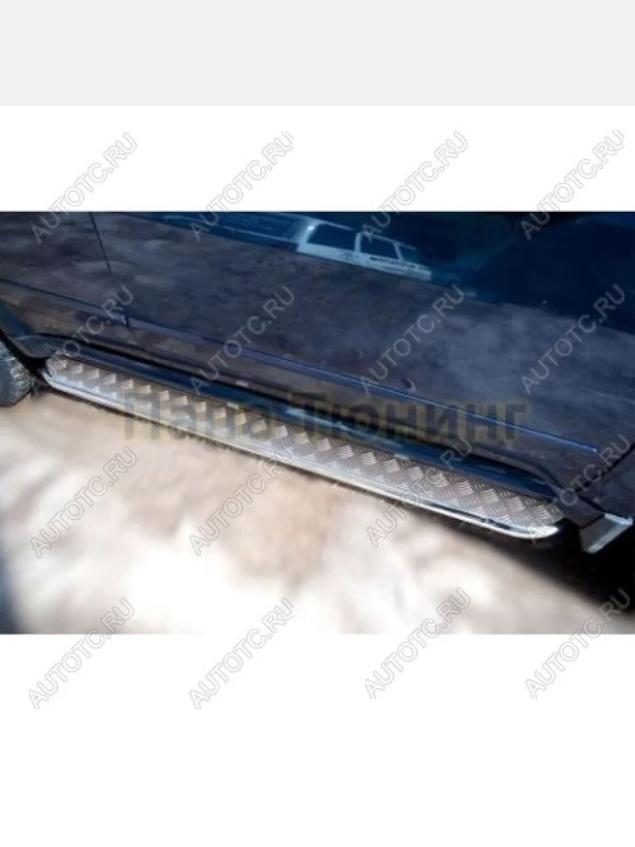 Пороги труба (с листом) SLITKOFF INFINITI QX60 L50 дорестайлинг (2013-2016) (Лист алюминиевый, профиль сталь)  в Керчи Республика Крым