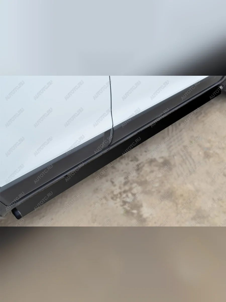 Пороги труба (d57) SLITKOFF  Nissan Terrano (2013-2016) D10 (нержавейка, на торцах пластиковые заглушки)  в Самаре Самарской области