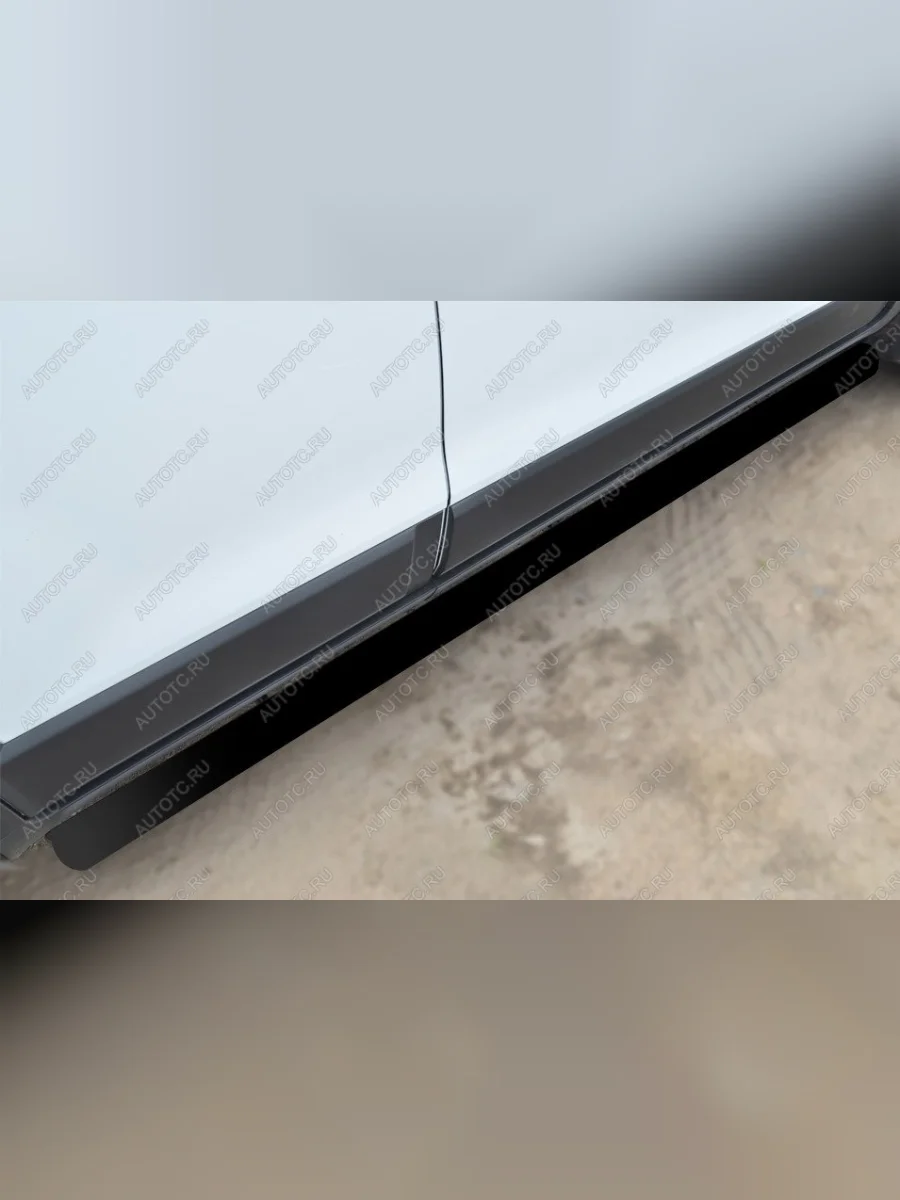 Пороги труба (d57) SLITKOFF Nissan Terrano D10 дорестайлинг (2013-2016) (нержавейка, на торцах округлая напайка под 90 градусов)  в Перми Пермском крае