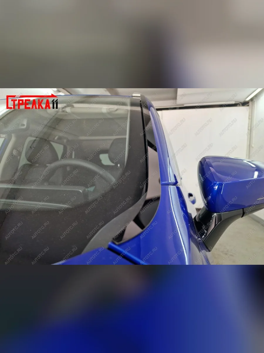 Водостоки (дефлектора) лобового стекла Стрелка 11 Премиум EXEED LX 1-ый рестайлинг (2021-2025) (Авто без бронепленки)  в Перми Пермском крае