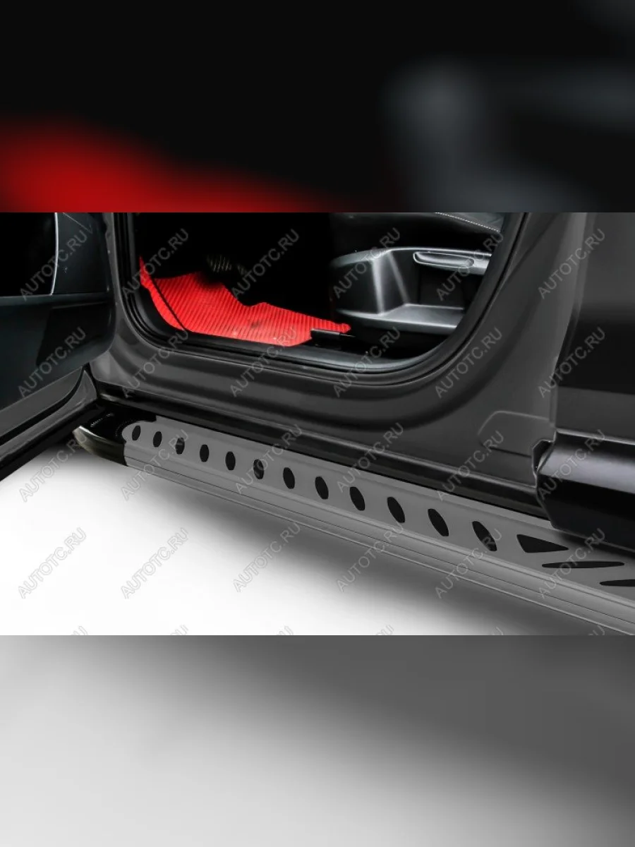 Пороги алюминиевые Elite SLITKOFF  KIA Sportage (2016-2018) 4 QL (Grafit)  в Самаре Самарской области