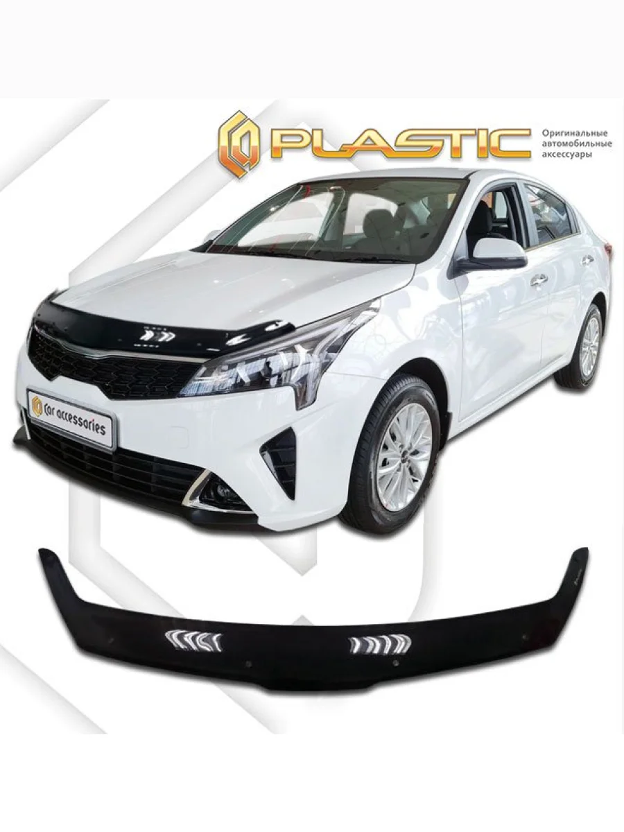 Дефлектор капота CA-Plastiс Solaris KRS (2024-2025) (серия Classic черный)  в Керчи Республика Крым