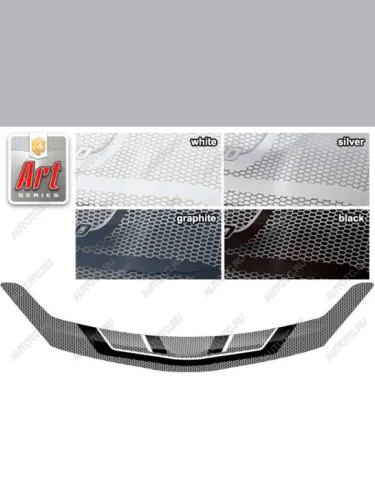 Дефлектор капота CA-Plastiс (серия Art серебро ) Solaris KRS (2024-2025)