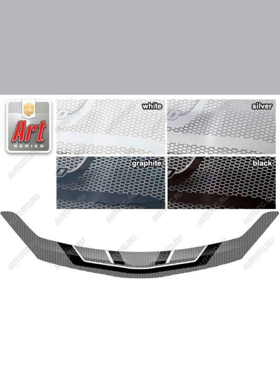 Дефлектор капота CA-Plastiс Solaris KRS (2024-2025) (серия Art серебро )  в Воронеже Воронежской области