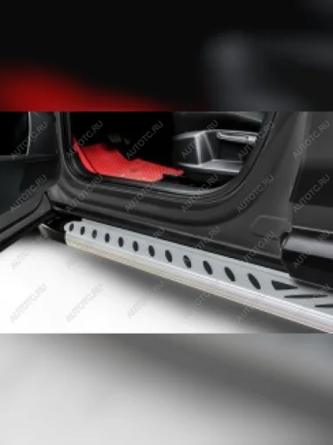 Пороги алюминиевые (кроме F-SPORT) Elite SLITKOFF (Silver) Lexus RX350L  AL20 (2017-2019) дорестайлинг