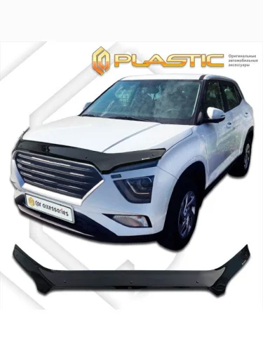 Дефлектор капота CA-Plastiс exclusive (серия Classic черный) Solaris HC (2024-2025)