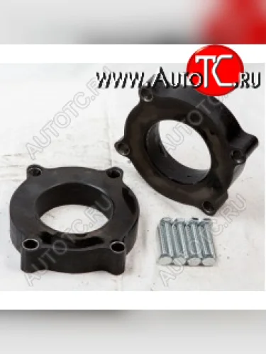 Передние проставки для увеличения клиренса (2 шт., крепёж) KLIRENSPLUS (40 мм) Audi Q7  4L (2005-2015), Porsche Cayenne ( 955,  957) (2002-2010), Volkswagen Phaeton  дорестайлинг (2002-2010)