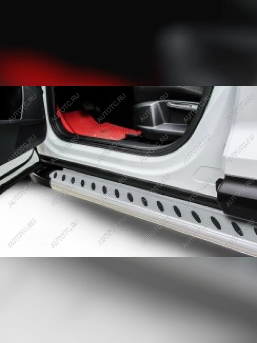 Пороги алюминиевые Prestige SLITKOFF Lexus NX300 Z10 рестайлинг (2017-2021) (Silver)  в Самаре Самарской области