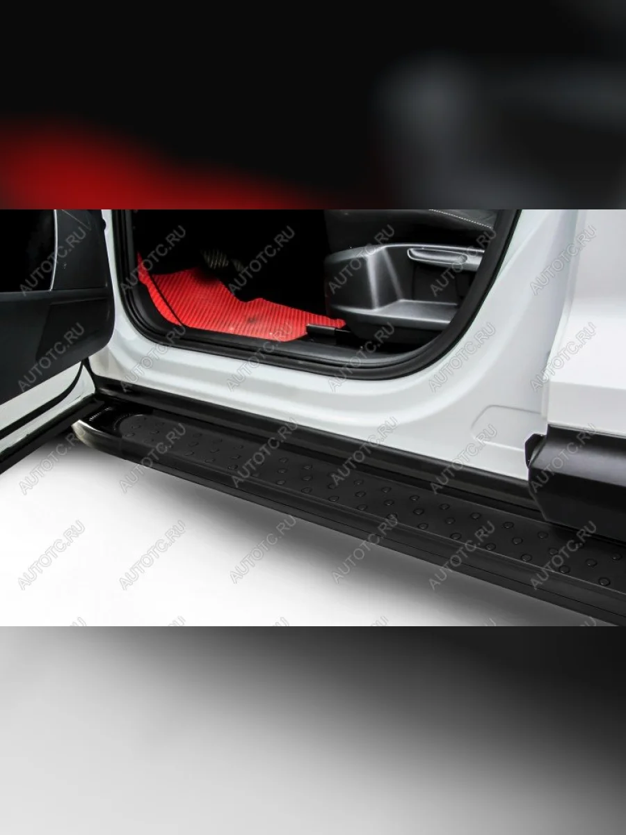 Пороги алюминиевые (кроме F-SPORT) Standart SLITKOFF  Lexus RX350L (2017-2019) AL20 (Black)  в Самаре Самарской области