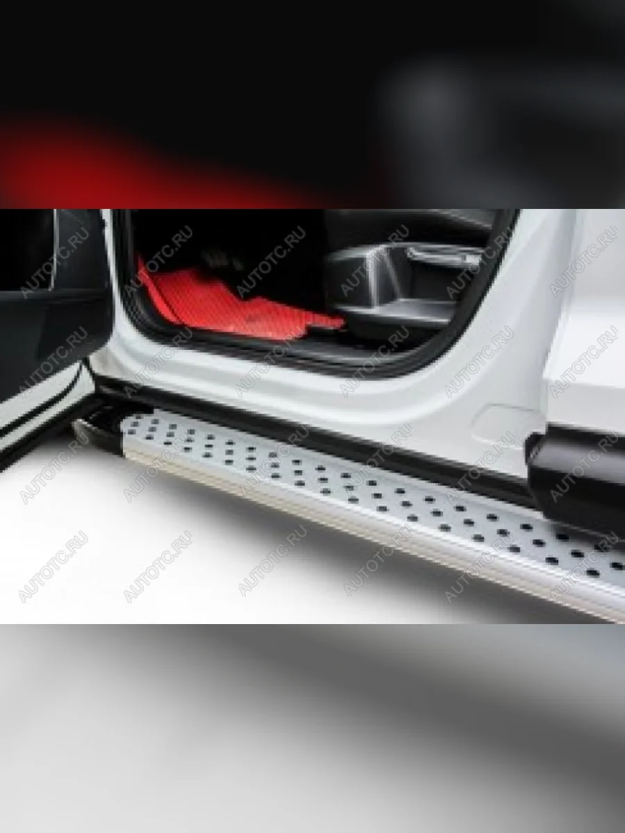 Пороги алюминиевые Standart SLITKOFF Opel Antara рестайлинг (2010-2015) (Silver)  в Перми Пермском крае