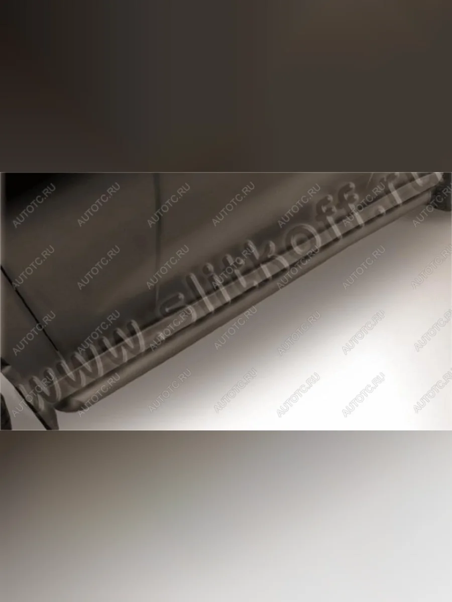 Защита порогов d57 труба с гибами Slitkoff Haval H2 (2014-2021) (нержавейка с полимерным покрытием в цвет черный)  в Перми Пермском крае