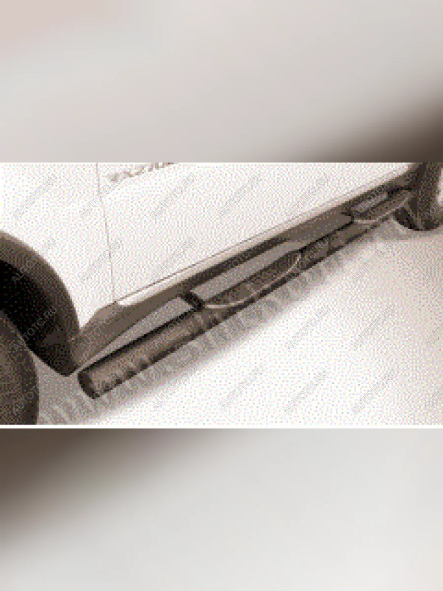 Защита порогов d76 с проступями Slitkoff  Mitsubishi Outlander (2014-2016) GF (нержавейка с полимерным покрытием в цвет черный)  в Самаре Самарской области