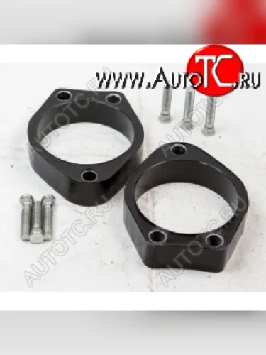 Передние проставки для увеличения клиренса (2 шт., крепеж) KLIRENSPLUS (30 мм) KIA Rio  1 DC (2000-2005) дорестайлинг седан, дорестайлинг универсал, рестайлинг седан, рестайлинг универсал