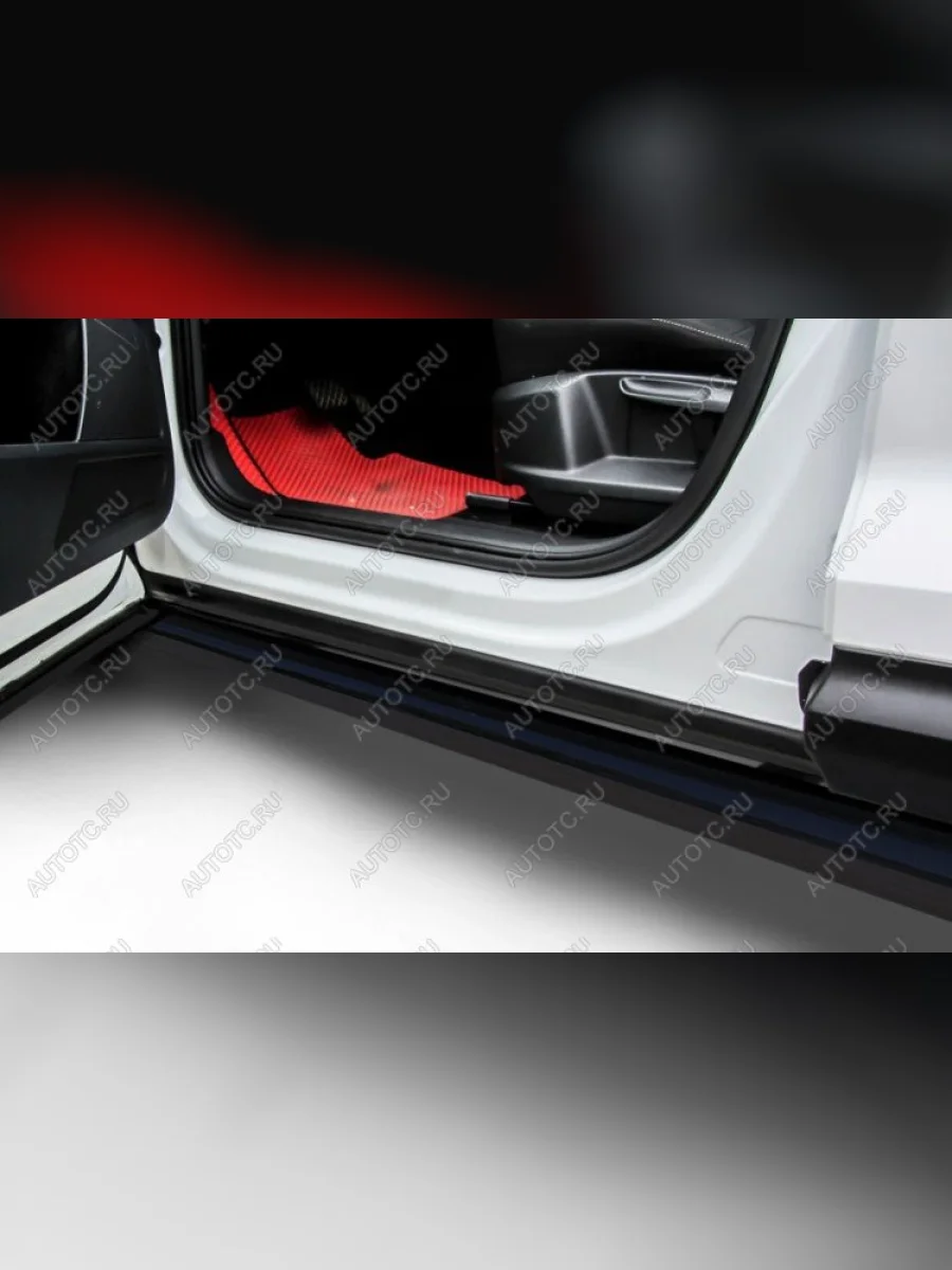 Защита порогов d57 (2WD) Slitkoff  Haval Jolion (2020-2024) (нержавейка с полимерным покрытием в цвет черный)  в Самаре Самарской области