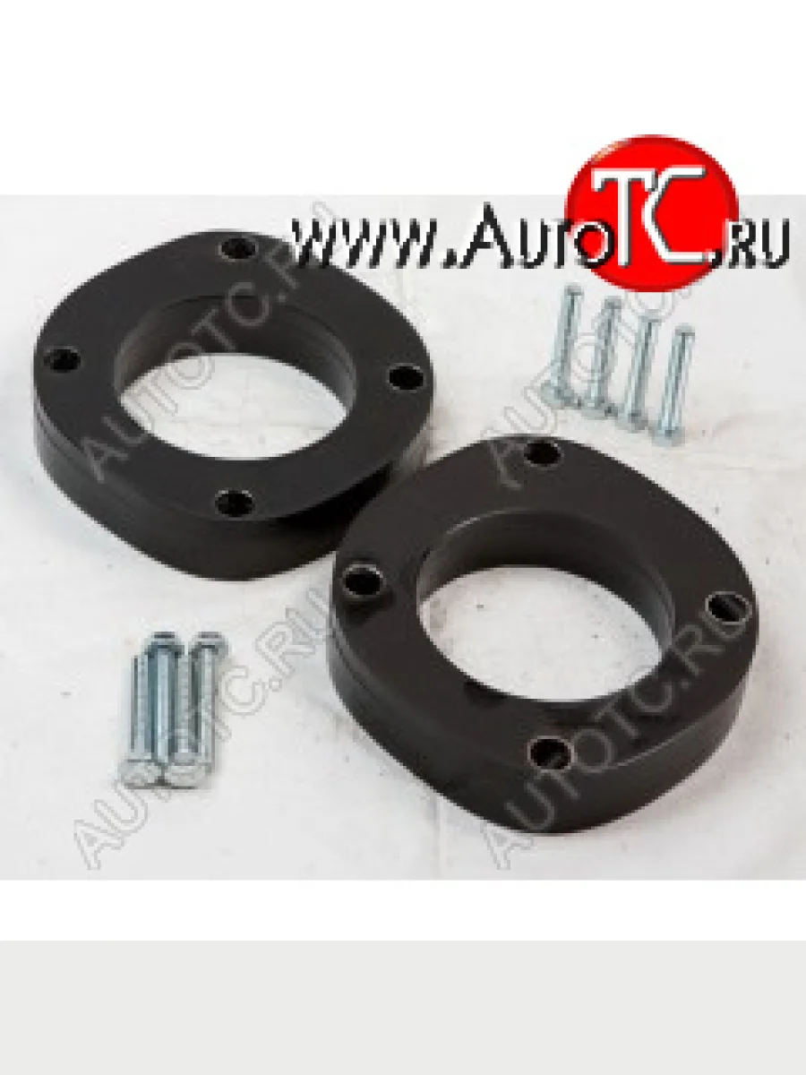 Передние проставки для увеличения клиренса (2 шт., крепеж) KLIRENSPLUS Daewoo Lanos T150 рестайлинг, седан (2000-2009) (40 мм)  в Перми Пермском крае