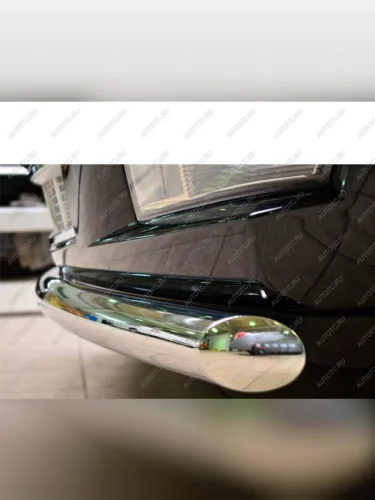 Защита переднего бампера d57 (дуга) Slitkoff (нержавейка полированная) Cadillac Escalade  GMT926 джип 5 дв. (2006-2014) короткая база