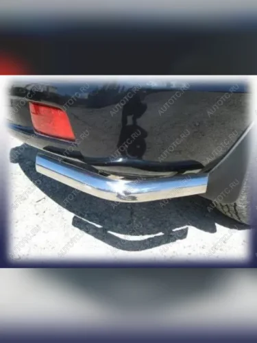 Защита заднего бампера уголки d57 Slitkoff (нержавейка полированная) Hyundai Tucson  JM (2004-2010)