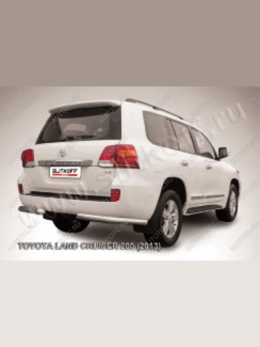 Защита заднего бампера уголки d76 Slitkoff (нержавейка полированная) Toyota Land Cruiser  200 (2012-2015) 1-ый рестайлинг
