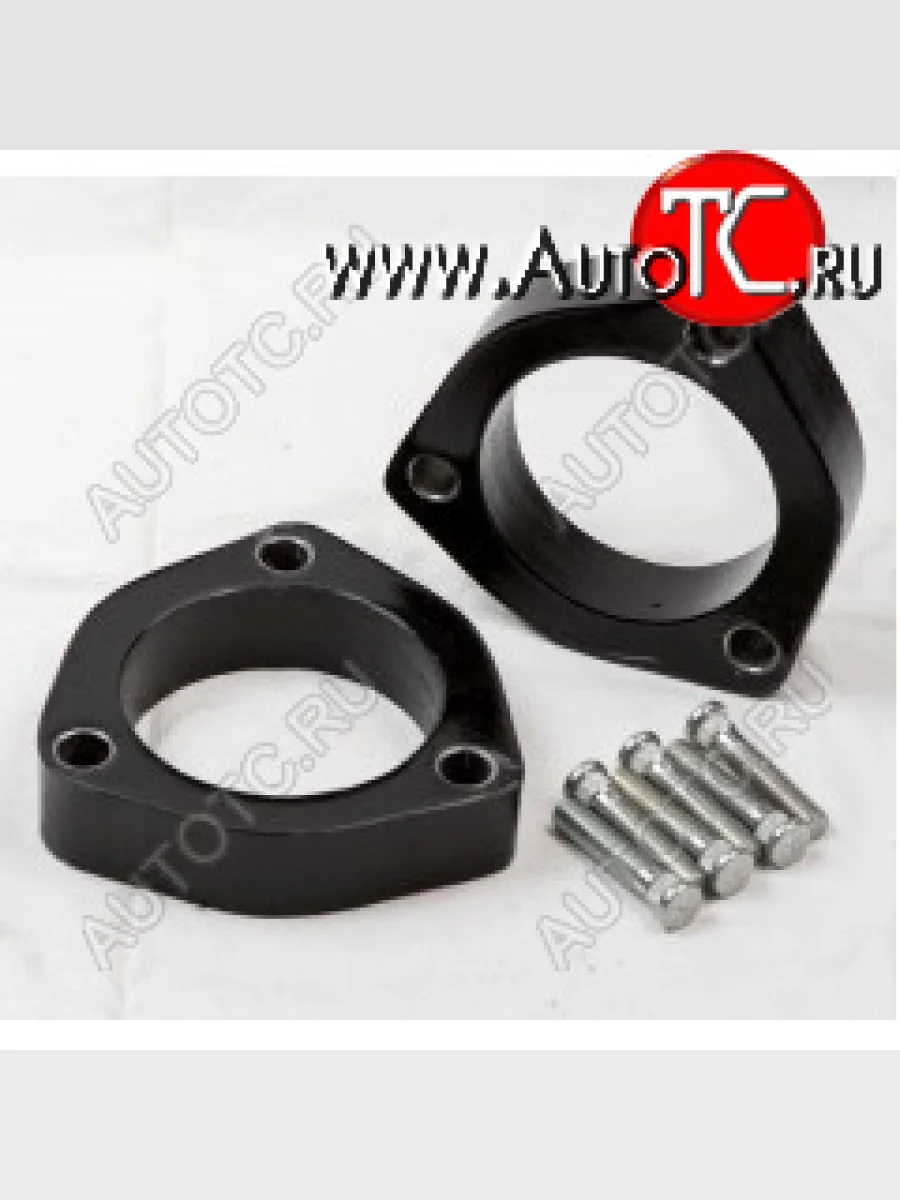 Передние проставки для увеличения клиренса (2 шт., крепёж) KLIRENSPLUS  Chrysler Sebring, Town and Country, Voyager, CITROEN C-crosser, C4 aircross, Dodge Avenger, Grand Caravan, Journey, Jeep Prelude, Mazda 3/Axela, 6, CX-3, CX-30, CX-5, CX-9, Demio, Millenia, Xedos 9, Mitsubishi ASX, Delica D:3, Delica D:5, Diamante, Galant Fortis, Lancer, Outlander, RVR, Peugeot 4007, 4008, Seat Ibiza, Suzuki Escudo, Grand Vitara (40 мм)  с доставкой в г. Керчь