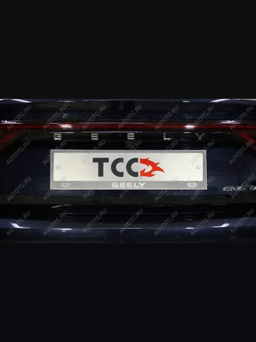 Рамка номерного знака (комплект)ТСС Тюнинг Geely Emgrand SS11 (2021-2025) (нанесенная надпись Geely)  в Керчи Республика Крым