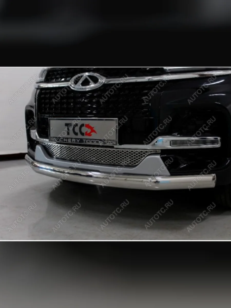 Рамка гос. номера (комплект) ТСС Тюнинг Chery Tiggo 8 1 T18 рестайлинг (2019-2023) (вырезанная надпись Chery)  в Перми Пермском крае