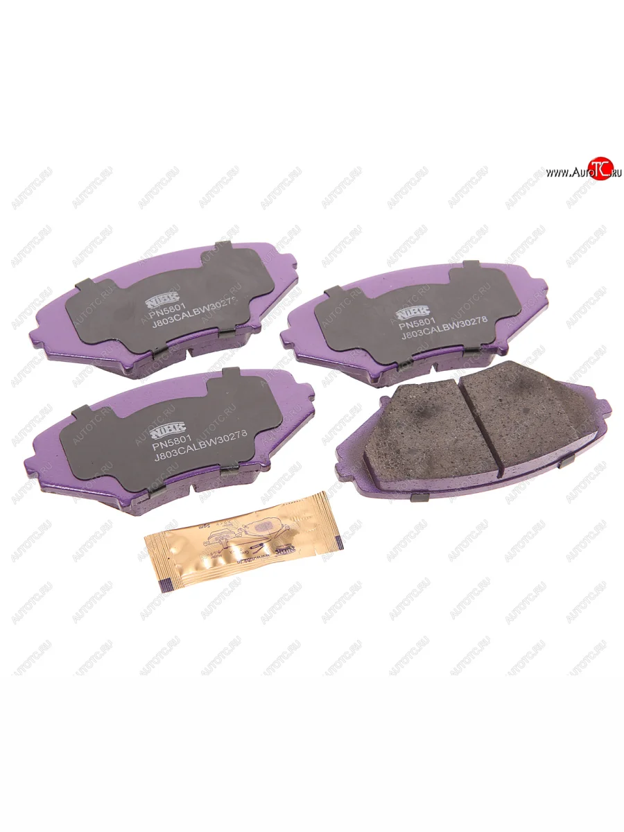 Комплект передних колодок дисковых тормозов (4 шт.) NIBK Mazda RX8 (2003-2012)  с доставкой в г. Керчь