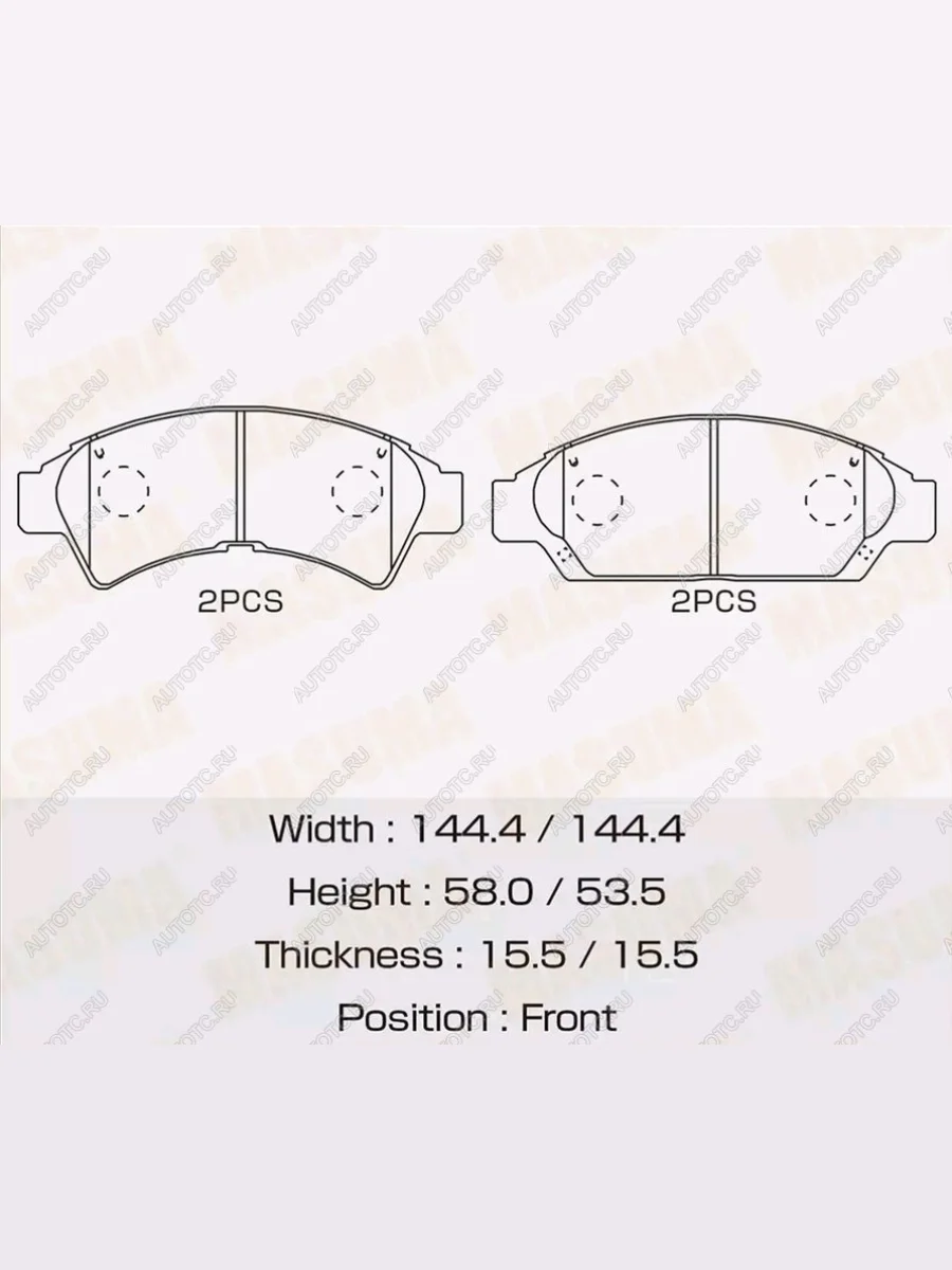 Комплект передних колодок дисковых тормозов (4 шт.) MASUMA Toyota Camry V30 (1990-1994)  в Перми Пермском крае