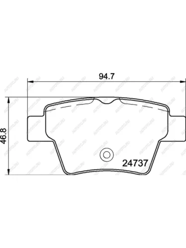 Комплект задних колодок дисковых тормозов (4шт.) MINTEX Peugeot 307 ( хэтчбэк 5 дв.,  универсал,  хэтчбэк 3 дв.) (2005-2008) рестайлинг
