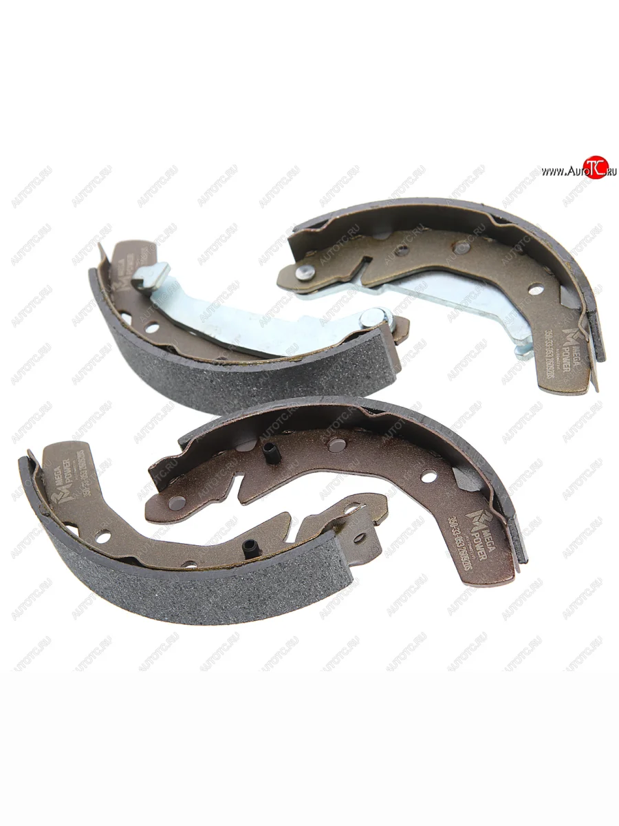 Колодки тормозные барабанные задние (4 шт.) MEGAPOWER Daewoo Matiz M100 дорестайлинг (1998-2000)  с доставкой в г. Керчь