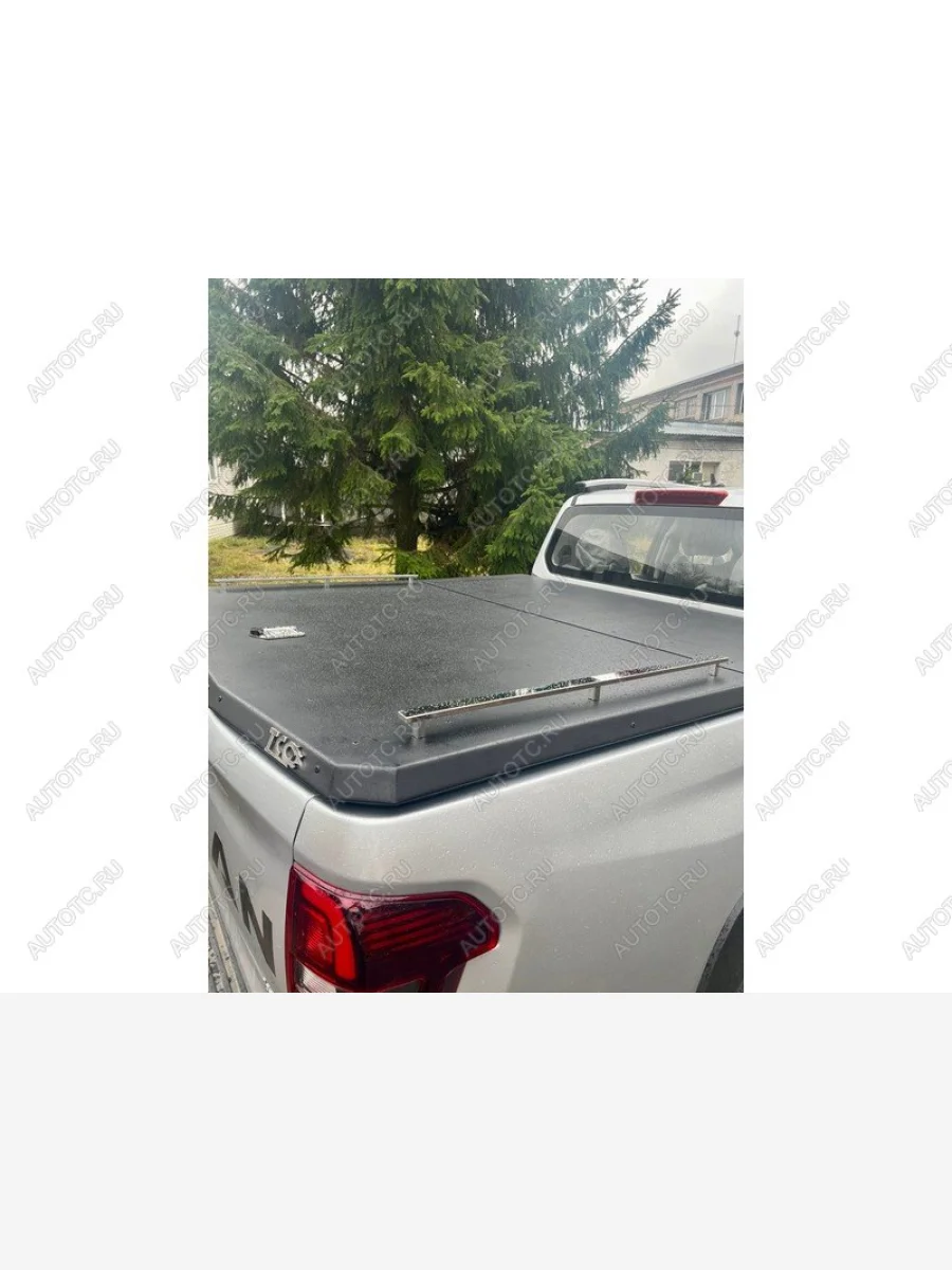 Рейлинг длинный на крышку кузова (комплект Premium) ТСС Тюнинг  Volkswagen Amarok (2016-2022) (нержавеющая сталь)  в Самаре Самарской области