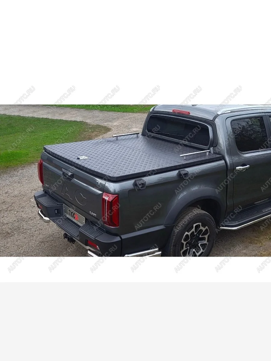 Рейлинг длинный на крышку кузова Premium ТСС Тюнинг  JAC T9 (2021-2025) (нержавеющая сталь)  в Самаре Самарской области