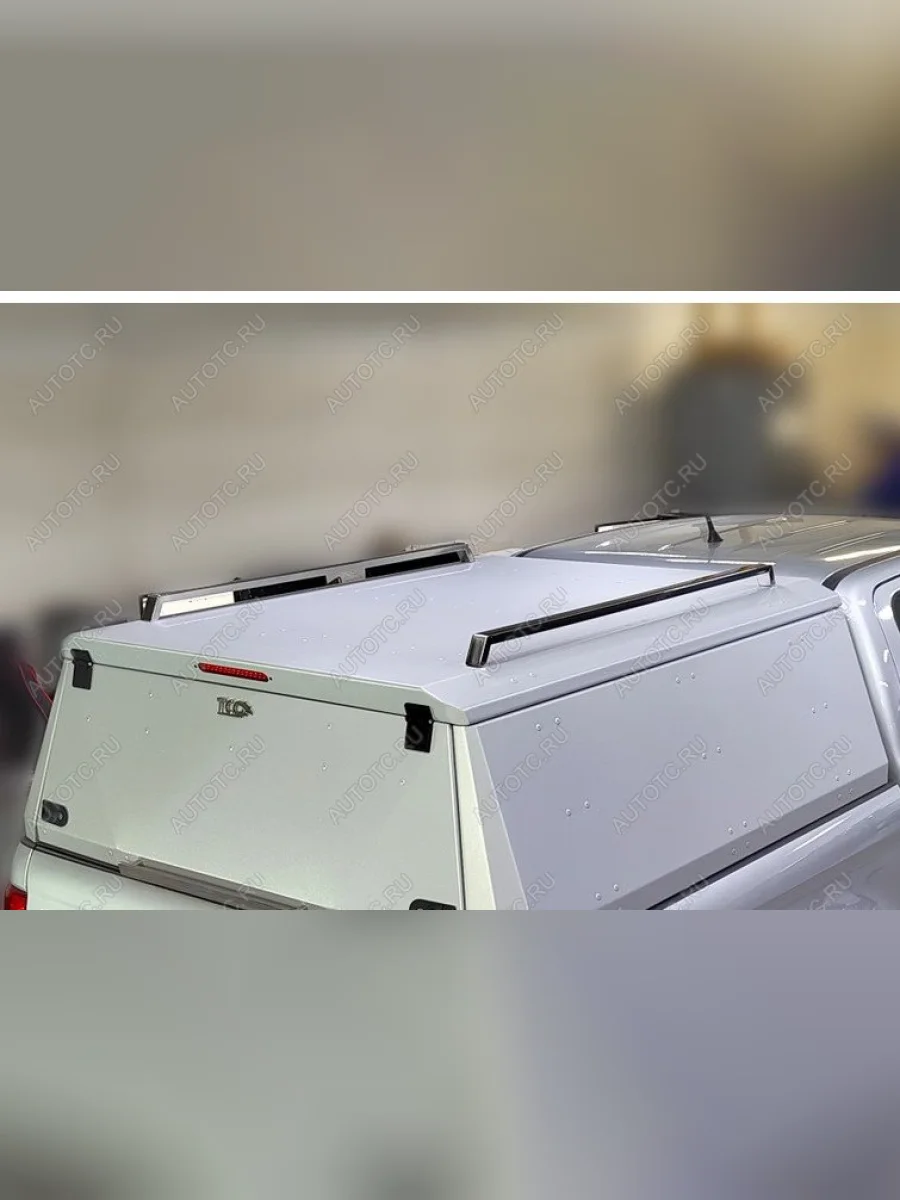 Рейлинг на крышу кунга (комплект Premium) ТСС Тюнинг JAC T6 пикап (2018-2024) (нержавеющая сталь)  в Самаре Самарской области