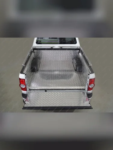 Защитный алюминиевый вкладыш в кузов автомобиля (комплект) ТСС Тюнинг (алюминий) Sollers ST6 пикап (2023-2025)