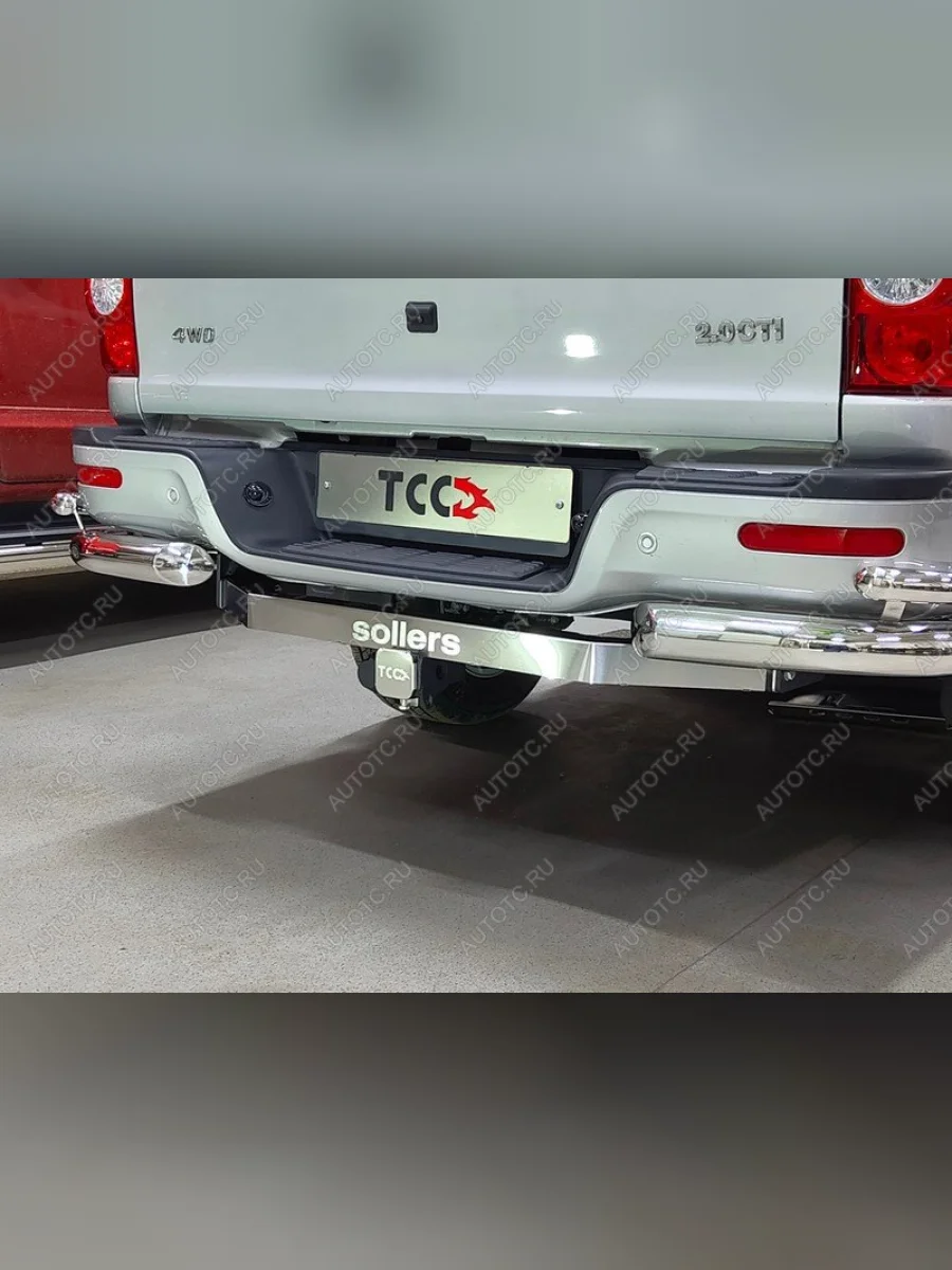 Фаркоп (тягово-сцепное устройство) ТСС Тюнинг Sollers ST6 пикап (2023-2025) (нержавейка, шар Е)  в Самаре Самарской области