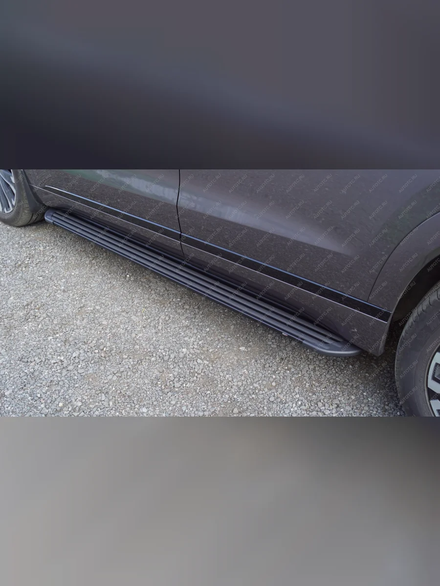 Пороги алюминиевые Slim Line ТСС Тюнинг JAECOO J8 (2024-2025) (Black)  с доставкой в г. Керчь