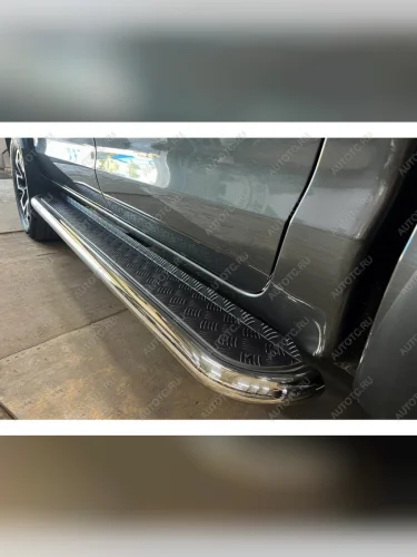 Пороги с площадкой ТСС Тюнинг JAC T9 Pickup Double Cab (2021-2025)