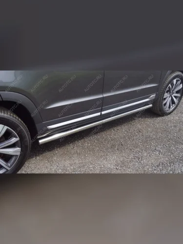 Пороги с площадкой ТСС Тюнинг (d60.3 мм) Changan CS95 (2023-2025)