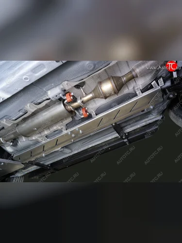 Защита топливной магистрали (2WD 1.5T)(2 шт) ТСС Тюнинг (алюминий 4 мм) Москвич 3 DA21 (2022-2025)