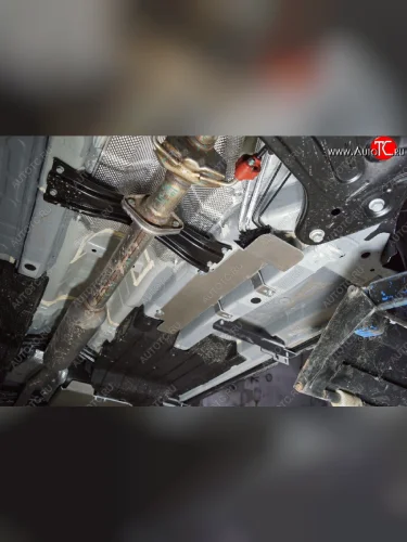 Защита топливной магистрали (2WD 1.5T) ТСС Тюнинг (алюминий 4 мм) Changan CS55 Plus (2021-2025)