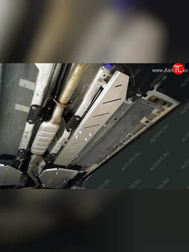 Защита топливной магистрали (2.0L 4WD)(комплект) ТСС Тюнинг (алюминий 4 мм) Geely Monjaro (2022-2025)