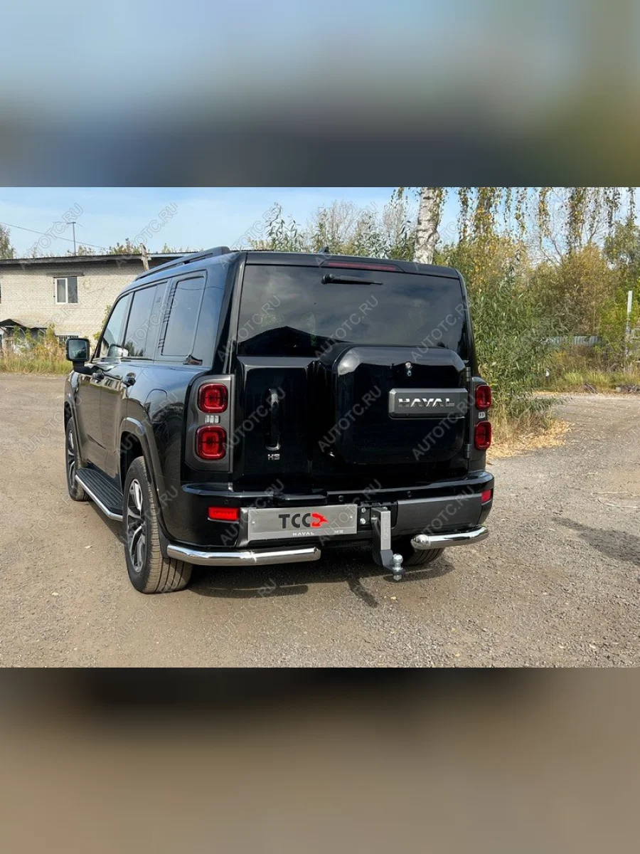 Фаркоп (тягово-сцепное устройство) ТСС Тюнинг Haval H9 (2024-2025) (шар E, надпись Haval)  в Самаре Самарской области